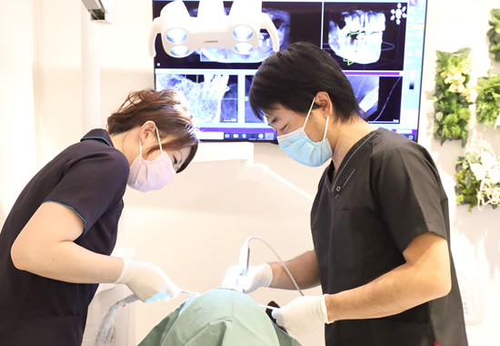 手術に対応する医療チーム